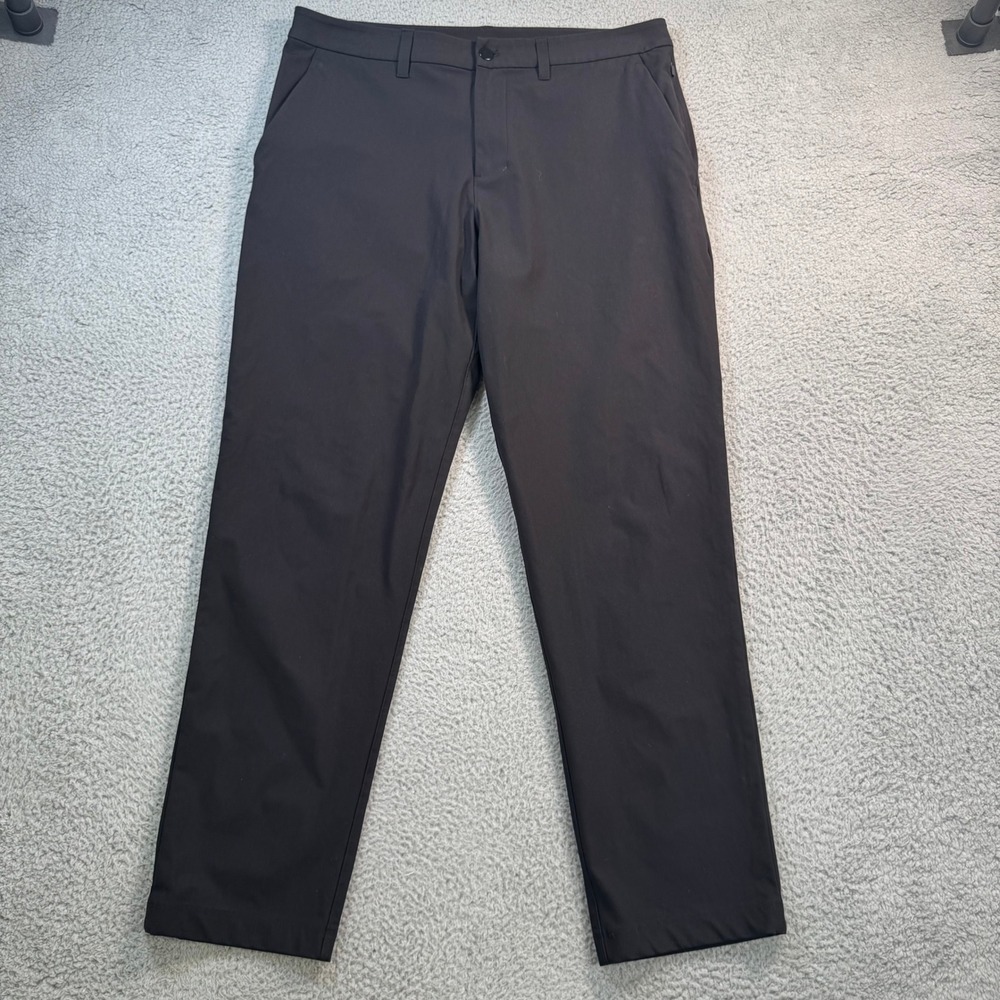 Lululemon Commission Pant Slim 34x30 Black Warpstreme Tech Chino Trousers